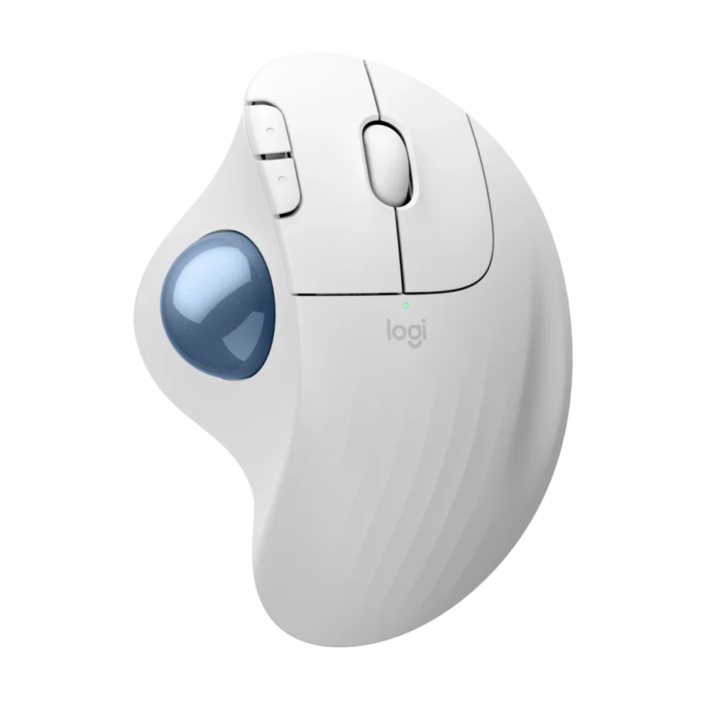 עכבר Logitech M575S TrackBall Off-White Blue Ball 2000DPI BT